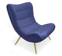 Paris Prix Fauteuil Scandinave en Tissu Roman 95cm Bleu