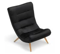 Paris Prix Fauteuil Scandinave en Velours Roman 95cm Noir