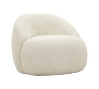 Paris Prix Fauteuil Tissu Bouclette Ginevra 81cm Blanc