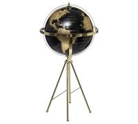 Paris Prix Fééric Lights and Christmas - Globe Terrestre Déco Grand Hôtel 60cm Noir & Or