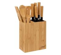 Paris Prix FIVE Simply Smart - Bloc Couteaux & Ustensiles Blackbamboo 35cm Naturel