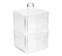 Paris Prix FIVE Simply Smart - Boîte à Coton 2 Niveaux Selena 16cm Transparent