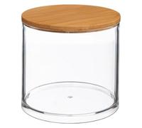Paris Prix FIVE Simply Smart - Boîte à Coton Bambou Selena 10cm Transparent