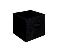 Paris Prix FIVE Simply Smart - Boîte de Rangement Carrée Velours Mix n'Modul 31x31cm Noir