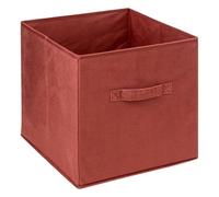 Paris Prix FIVE Simply Smart - Boîte de Rangement Carrée Velours Mix n'Modul 31x31cm Terracotta
