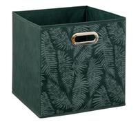 Paris Prix FIVE Simply Smart - Boîte de Rangement Herbier 31x31cm Vert Foncé