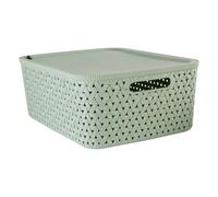 Paris Prix FIVE Simply Smart - Boîte de Rangement Tressée Tressy 15L Vert Sauge