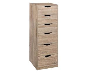 Paris Prix Five Simply Smart - Caisson de Bureau 6 Tiroirs 100cm Naturel
