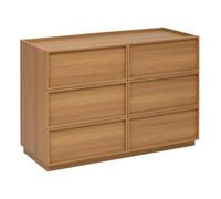 Paris Prix Five Simply Smart - Commode 6 Tiroirs Framy 115cm Marron