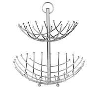 Paris Prix Five Simply Smart - Corbeille à Fruits 2 Niveaux Spirale 40cm Argent