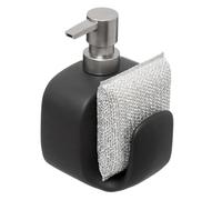 Paris Prix Five Simply Smart - Distributeur de Savon en Céramique Porte-Éponge 15cm Noir