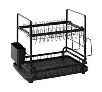 Paris Prix Five Simply Smart - Égouttoir 2 Niveaux Black Edition 49cm Noir