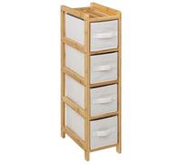 Paris Prix Five Simply Smart - Étagère 4 Paniers de Rangement Tidy 78cm Naturel