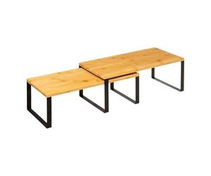 Paris Prix Five Simply Smart - Lot de 2 Étagères Gigognes Ordera 40cm Noir