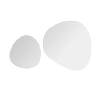 Paris Prix Five Simply Smart - Lot de 2 Miroirs Adhésifs Galet 30cm Blanc