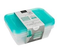 Paris Prix Five Simply Smart - Lot de 3 Boîtes de Conservation Fresh & Freeze 1,25L Bleu