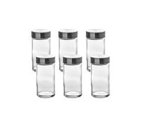 Paris Prix Five Simply Smart - Lot de 6 Pots à Épices Straight 9cm Transparent