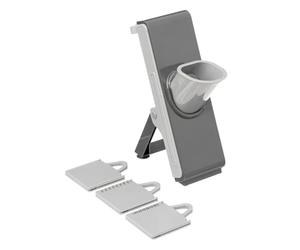 Paris Prix Five Simply Smart - Mandoline à Piston Multidécoupe 26cm Gris