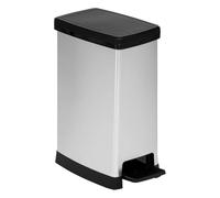 Paris Prix FIVE Simply Smart - Poubelle à Pédale Slim 40L Argent