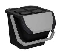 Paris Prix FIVE Simply Smart - Poubelle de Tri Empilable 24L Noir