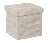 Paris Prix Five Simply Smart - Pouf Coffre Pliable Velvy 31cm Beige