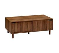 Paris Prix Five Simply Smart - Table Basse 2 Portes Coulissantes Slidy 108cm Marron