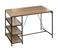 Paris Prix Five Simply Smart - Table de Bar avec Étagères Aliaj 140cm Naturel
