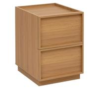 Paris Prix Five Simply Smart - Table de Chevet 2 Tiroirs Framy 54cm Marron