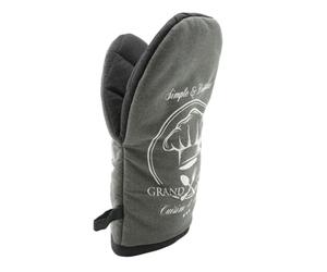 Paris Prix Gants de Cuisine à Pince Grand Chef 24cm Gris