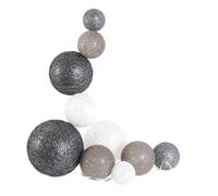 Paris Prix Guirlande Boules 10 Led Multi Taille 192cm Gris