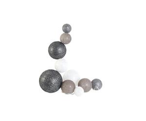 Paris Prix Guirlande Boules 10 Led Multi Taille 192cm Gris