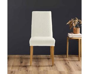 Paris Prix Housse de Chaise en Tissu Bouclette Laina 55cm Naturel