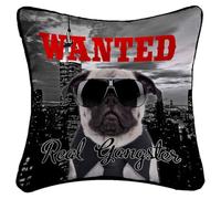 Paris Prix Housse de Coussin Gangster 40x40cm Noir