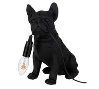 Paris Prix Lampe à Poser Déco Bulldog 28cm Noir