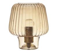 Paris Prix Lampe à Poser Verre Fumé Champignon 21cm Ambre
