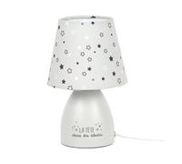 Paris Prix Lampe de Chevet Enfant Étoiles 19cm Gris