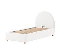 Paris Prix Lit Coffre Enfant Bouclé Moon 90x200cm Blanc