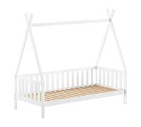 Paris Prix Lit Enfant & Barrière Pin Massif Tipi 90x200cm Blanc
