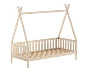Paris Prix Lit Enfant & Barrière Pin Massif Tipi 90x200cm Naturel