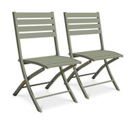 Paris Prix Lot de 2 Chaises de Jardin Pliantes Marius 82cm Kaki