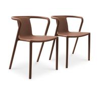 Paris Prix Lot de 2 Fauteuils de Jardin Empilables Diego 72cm Terracotta