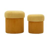 Paris Prix Lot de 2 Poufs Coffres Aspen 44cm Moutarde