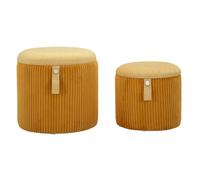 Paris Prix Lot de 2 Poufs Coffres Bolzano 38cm Moutarde