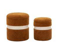 Paris Prix Lot de 2 Poufs Coffres Saint Moritz 47cm Marron