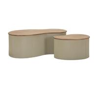 Paris Prix Lot de 2 Tables Basses Frankfurt 87cm Marron