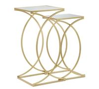 Paris Prix Lot de 2 Tables d'Appoint Design Simply 70cm Or