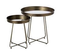 Paris Prix Lot de 2 Tables d'Appoint en Métal Nadja 62cm Laiton