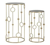 Paris Prix Lot de 2 Tables d'Appoint Sphère 100cm Or