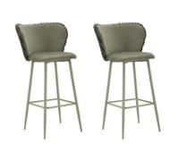 Paris Prix Lot de 2 Tabourets de Bar Alaska 106cm Vert