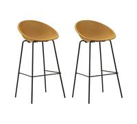 Paris Prix Lot de 2 Tabourets de Bar Ibiza 98cm Moutarde